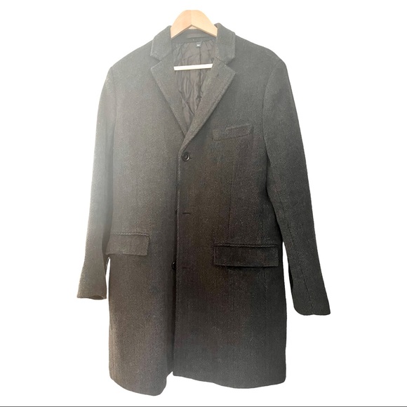 J.Crew Classic Tweed Topcoat | Charcoal Herringbone | 40R - Picture 3 of 4